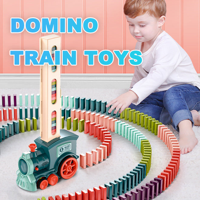Domino Train Set for Kids – Automatic Domino Laying Educational Toy
