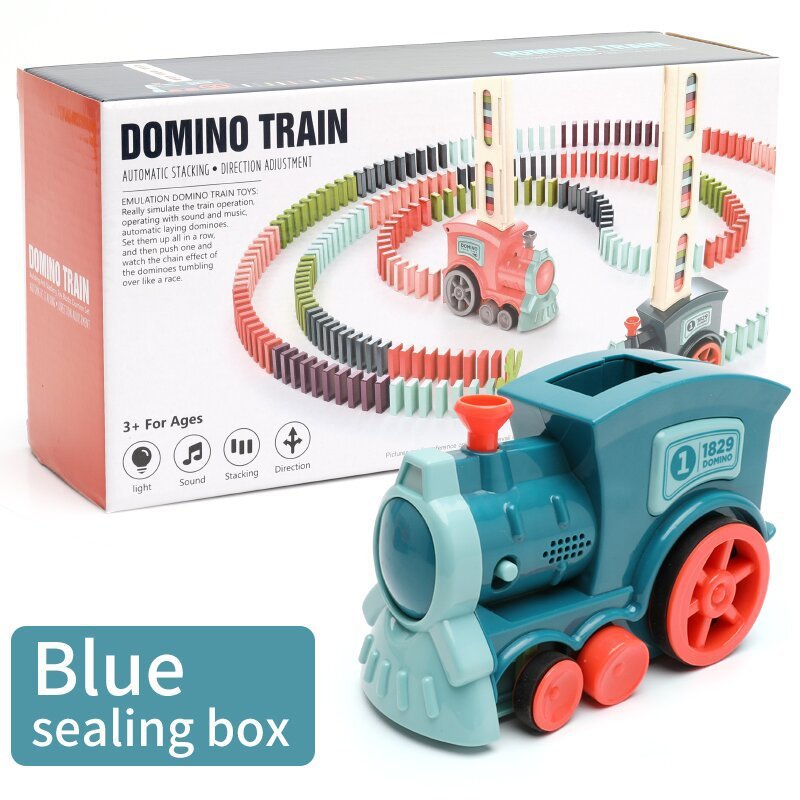 Domino Train Set for Kids – Automatic Domino Laying Educational Toy