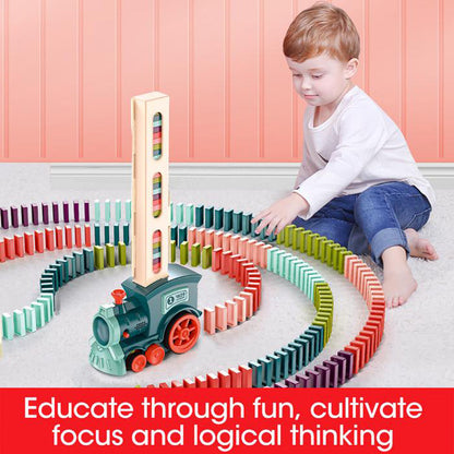 Domino Train Set for Kids – Automatic Domino Laying Educational Toy